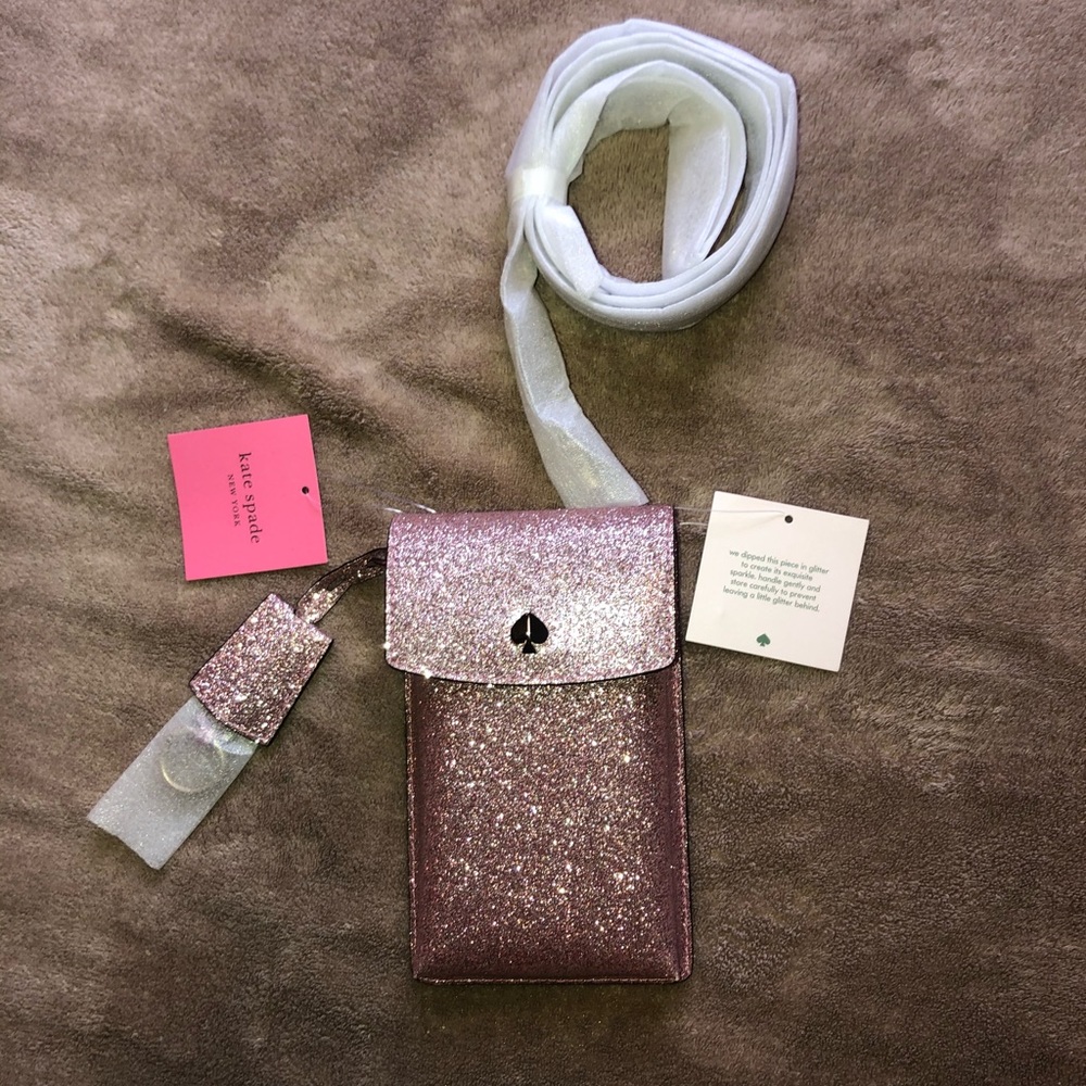NWT Kate Spade New York Rose Gold Phone Crossbody